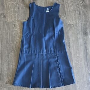 wonder nation Navy Sleeveless Pleated School Dress